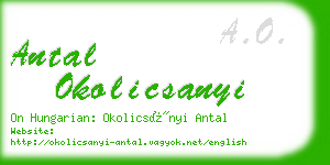 antal okolicsanyi business card